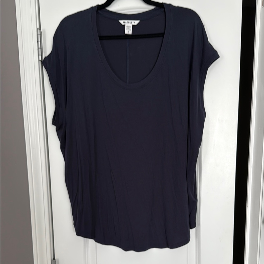 Athleta Navy Short Sleeve Tee